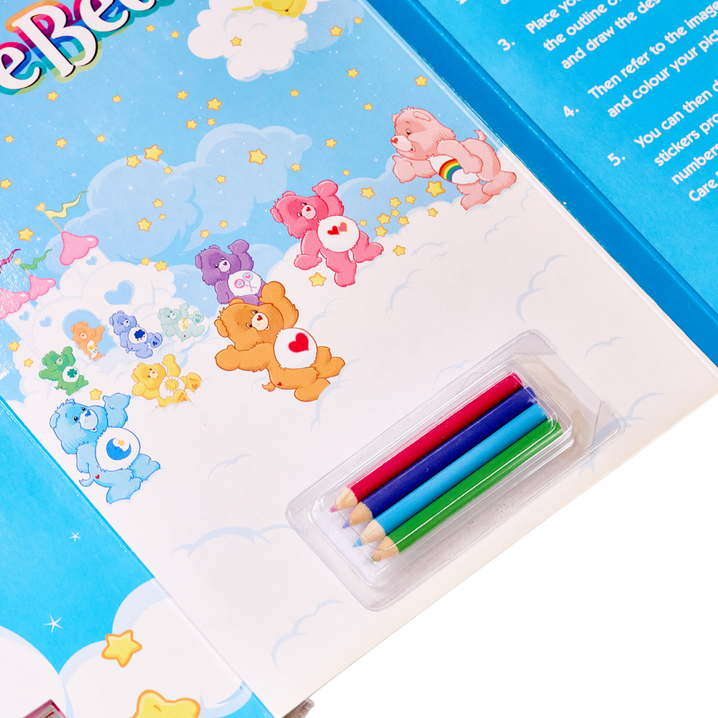 Vintage Care Bears Stencil Activity Book