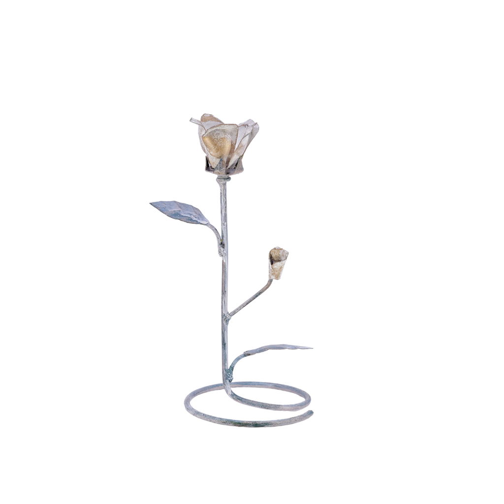 Patina Metal Rose Ornament