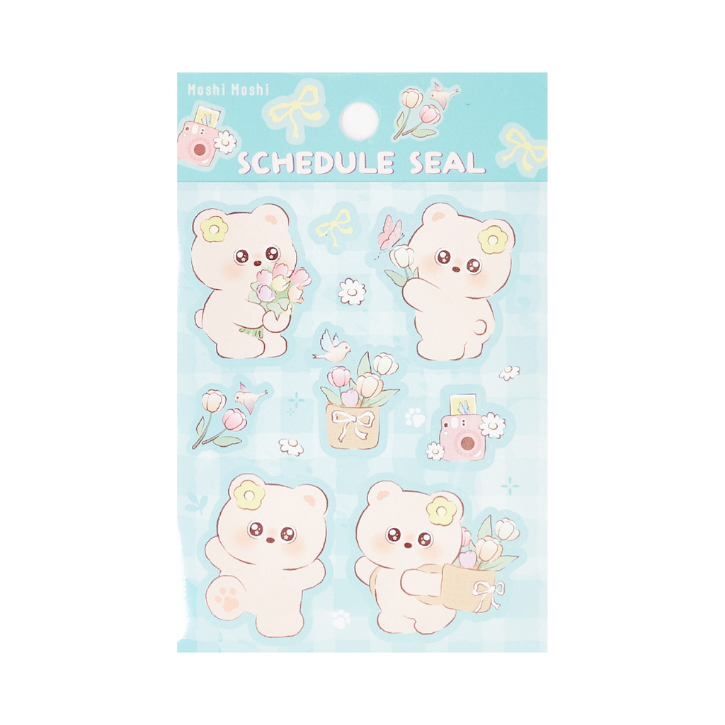 Green Schedule Seal Sticker Sheet