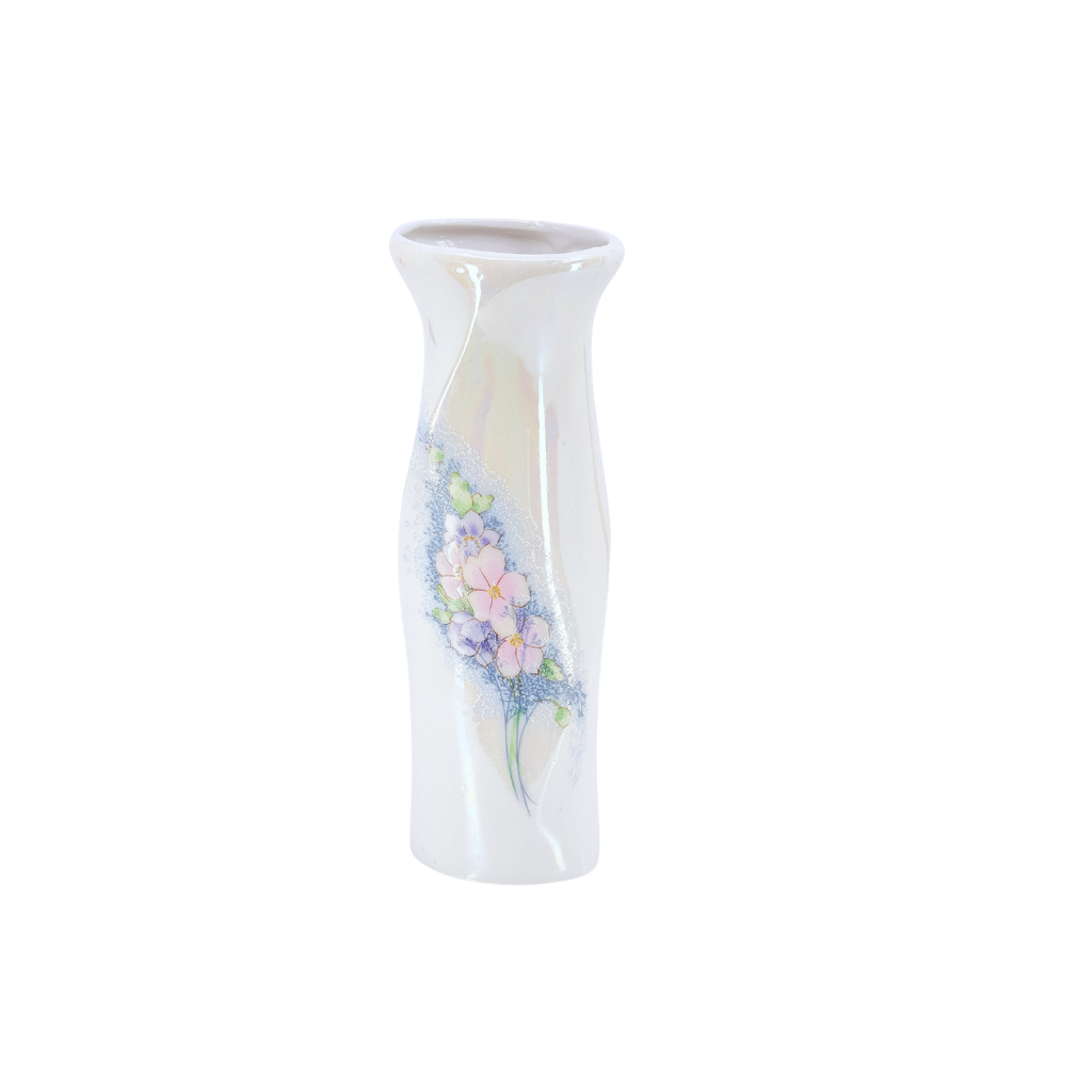Iridescent Floral Bud Vase