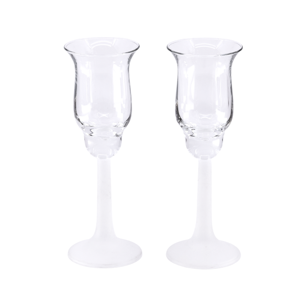 Frosted Stem Liqueur Glasses (Pair)