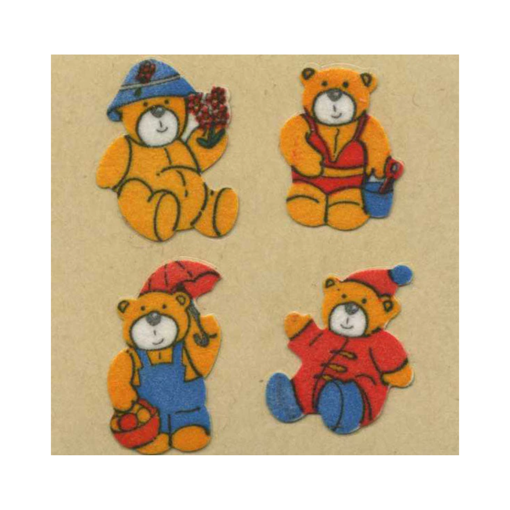 4 Seasons Teddies Fuzzy Sticker Sheet