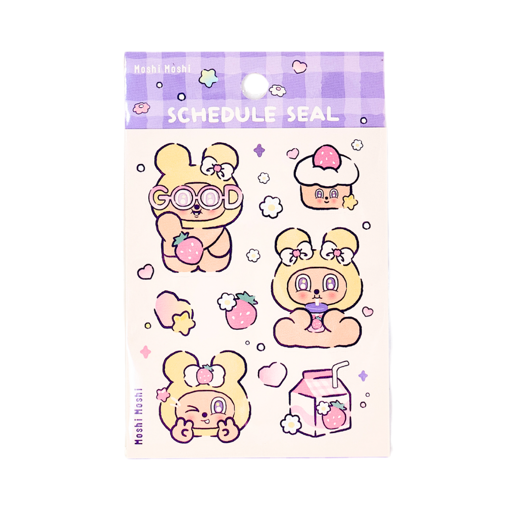 Purple Schedule Seal Sticker Sheet