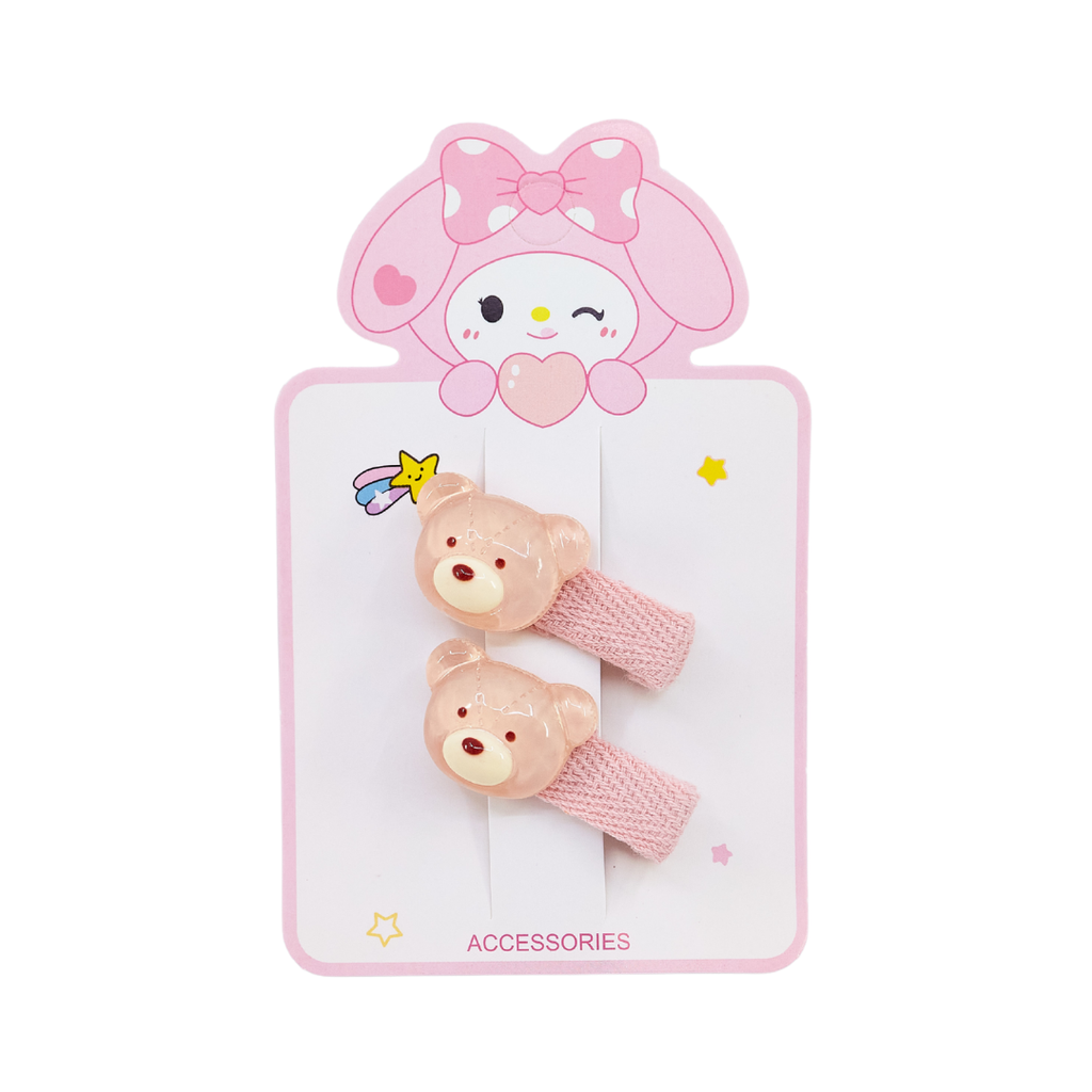 Teddy Hair Clip 2 pcs