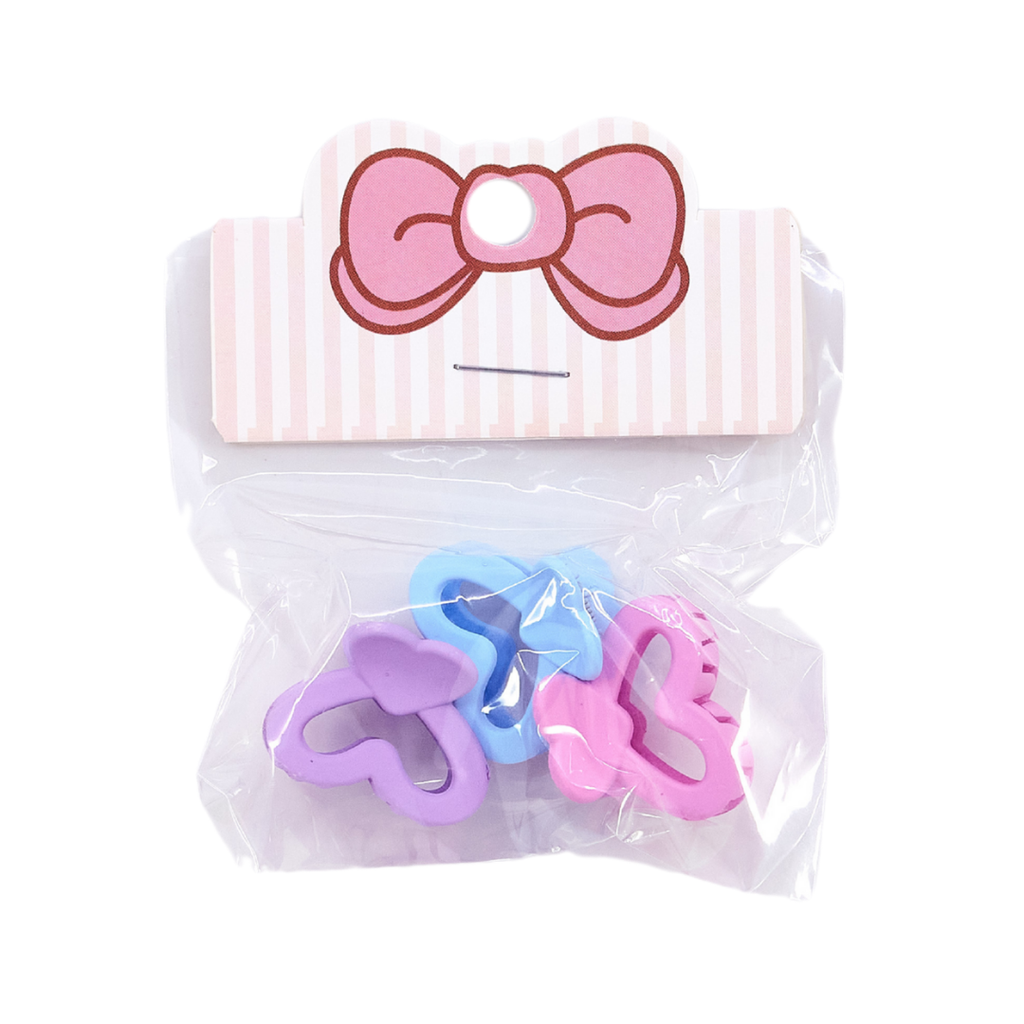 Mini Heart Claw Clips 3 Pcs