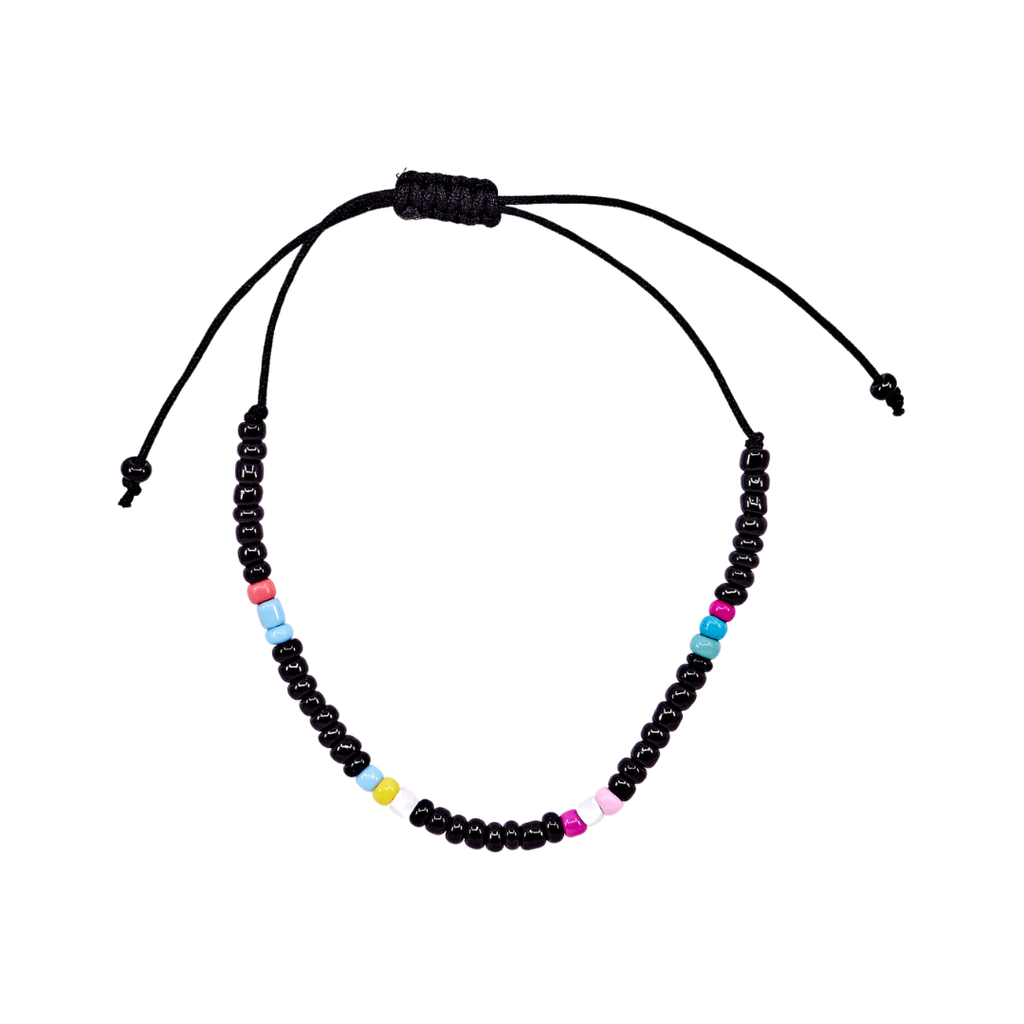 Thread Beaded Bracelet - Black