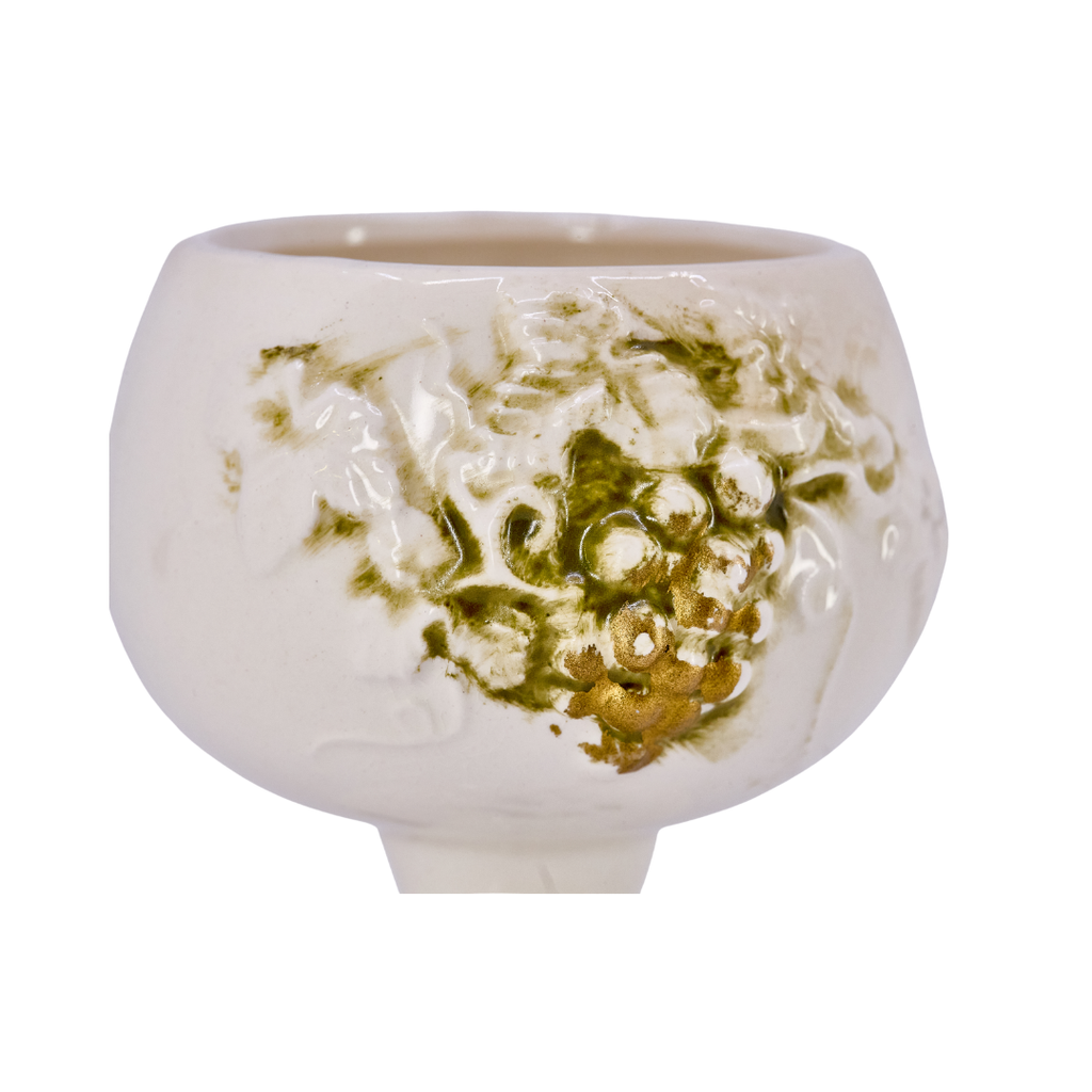 Vintage Embossed Grape Goblet