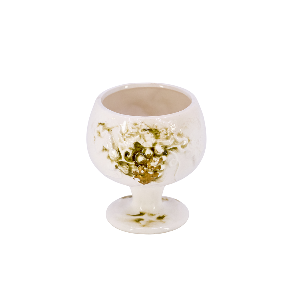 Vintage Embossed Grape Goblet