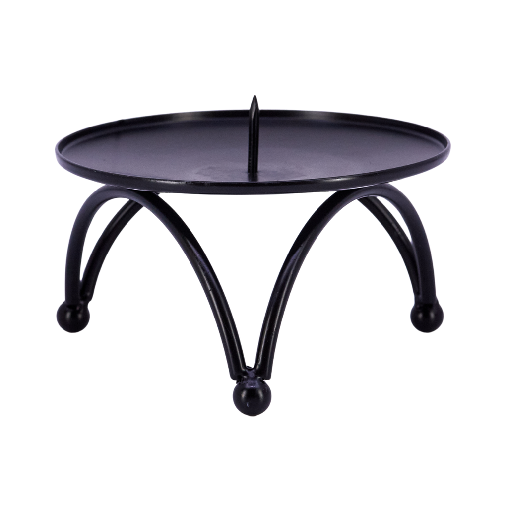 Black Metal Dome Candle Stand