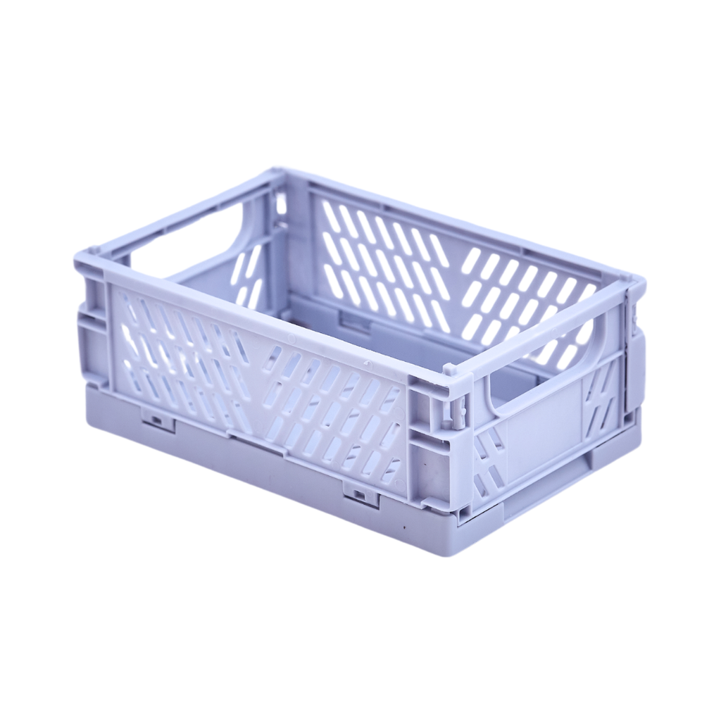 Blue Foldable Mini Storage Crate