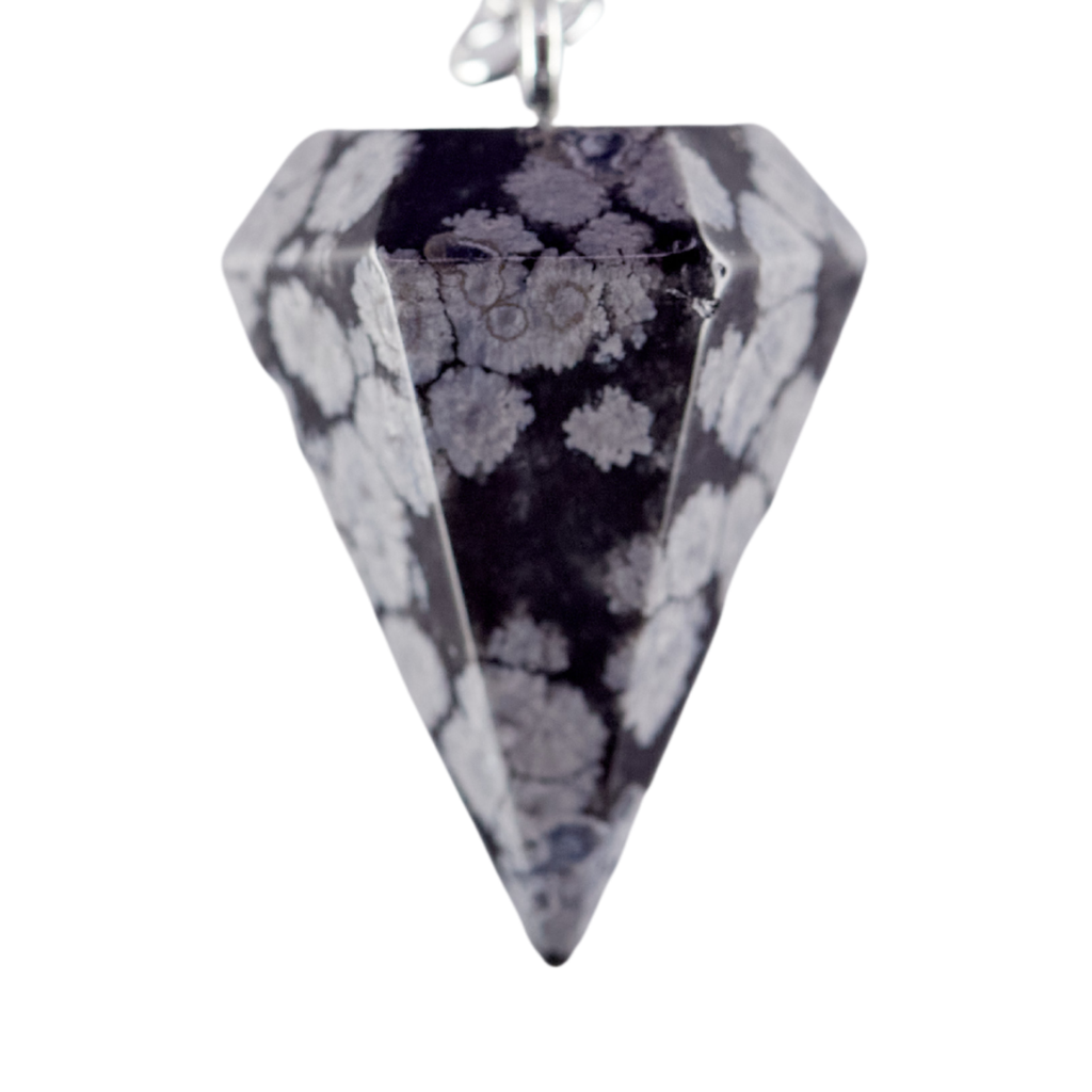 Snowflake Obsidian Pendulum