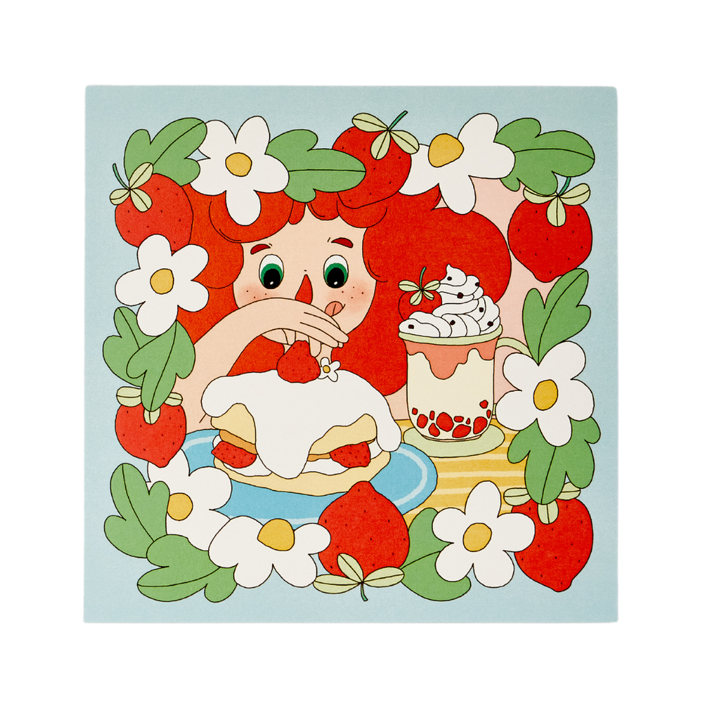 The Bake Cottage Strawberry Postcard