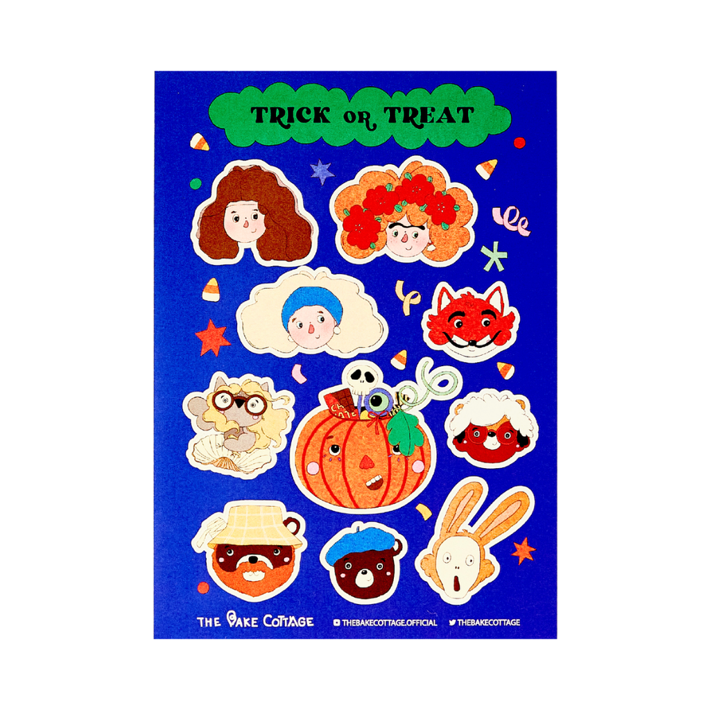 The Bake Cottage Trick or Treat Sticker Sheet