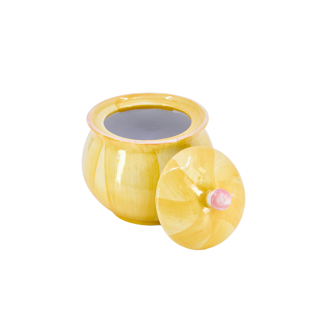 Sunny Swirl Ceramic Sugar Pot