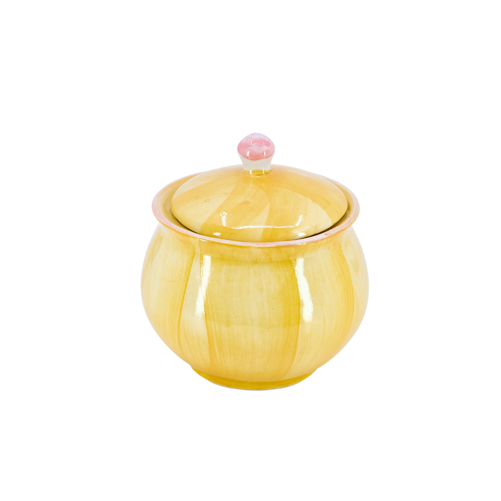 Sunny Swirl Ceramic Sugar Pot