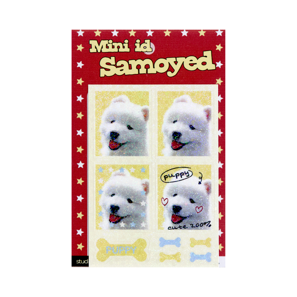 SCK Mini ID Samoyed Sticker Sheet | Our Satellite Hearts