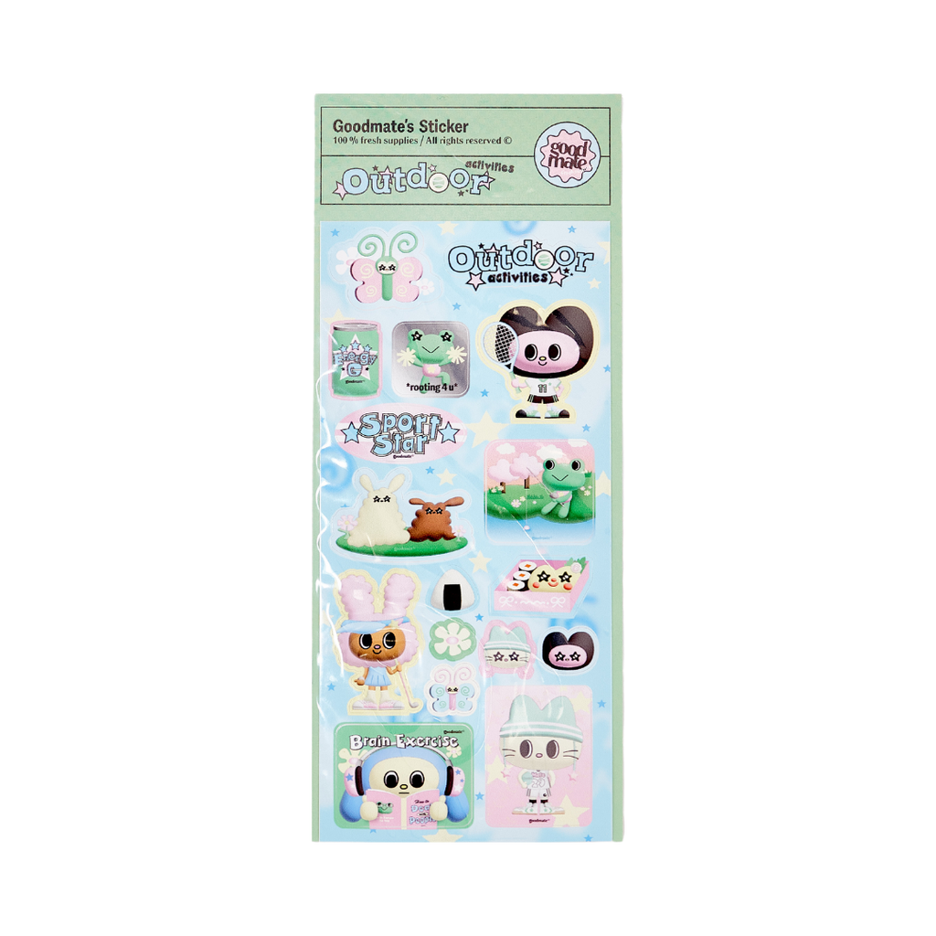 Goodmate's Outdoor Activities Sticker Sheet