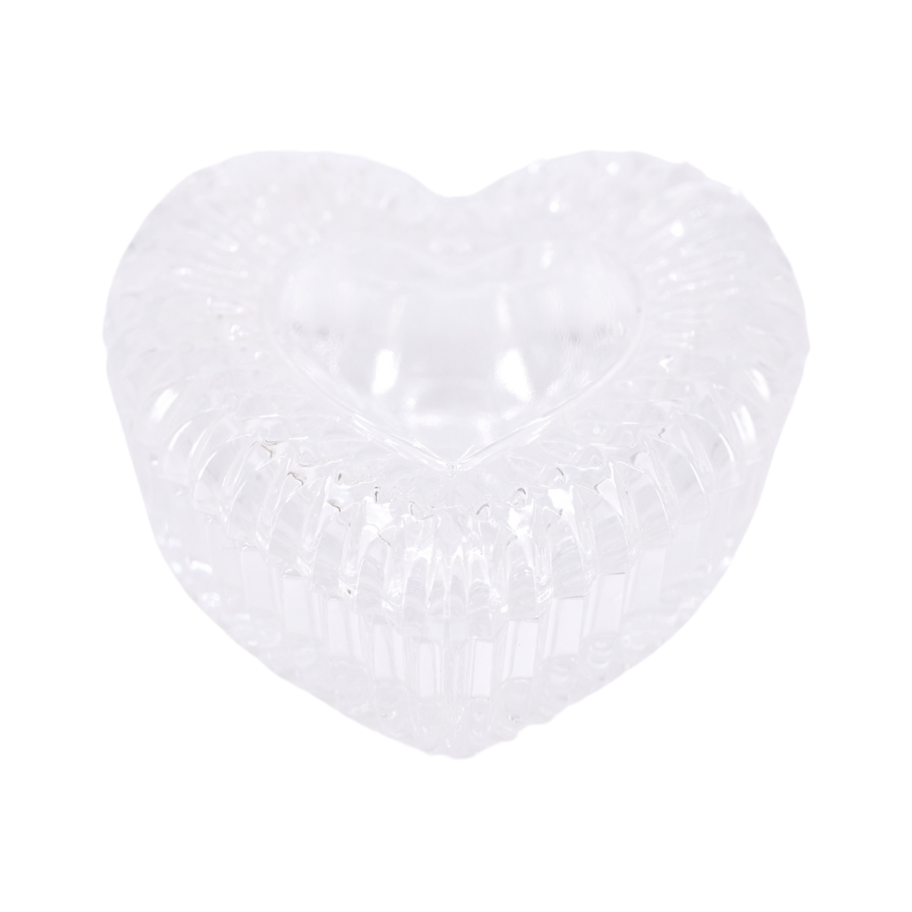 Glass Heart Trinket Box