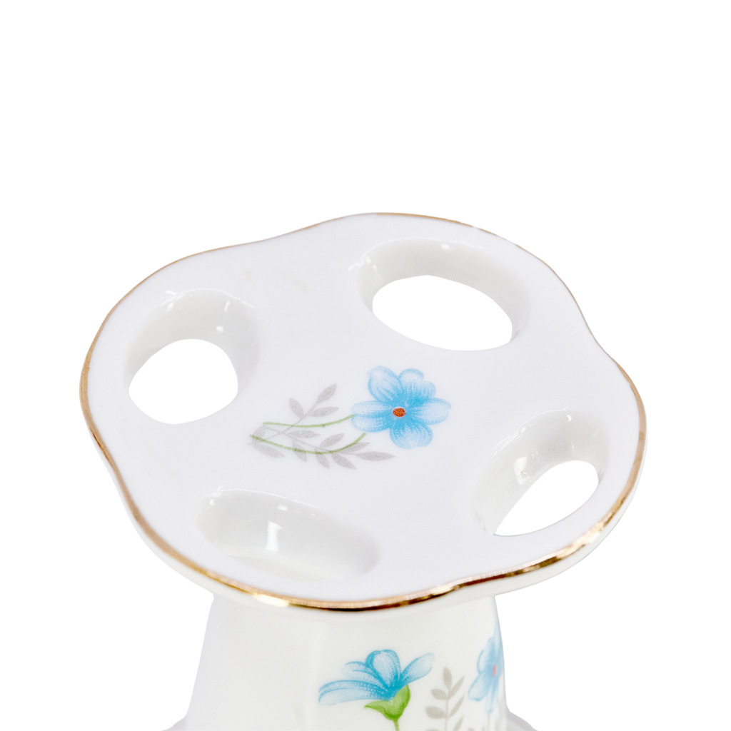 Blue Floral Ceramic Vanity Set