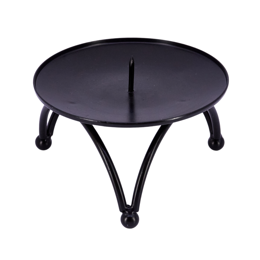 Black Metal Dome Candle Stand