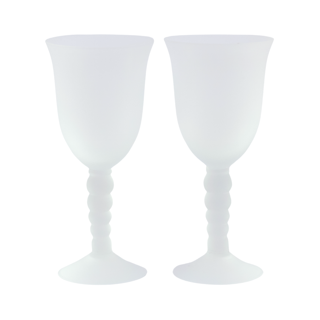 Frosted Glass Goblets (Set of 2)