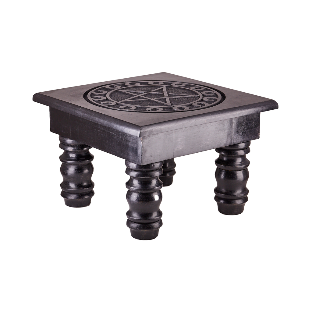 Black Pentagram Altar Table