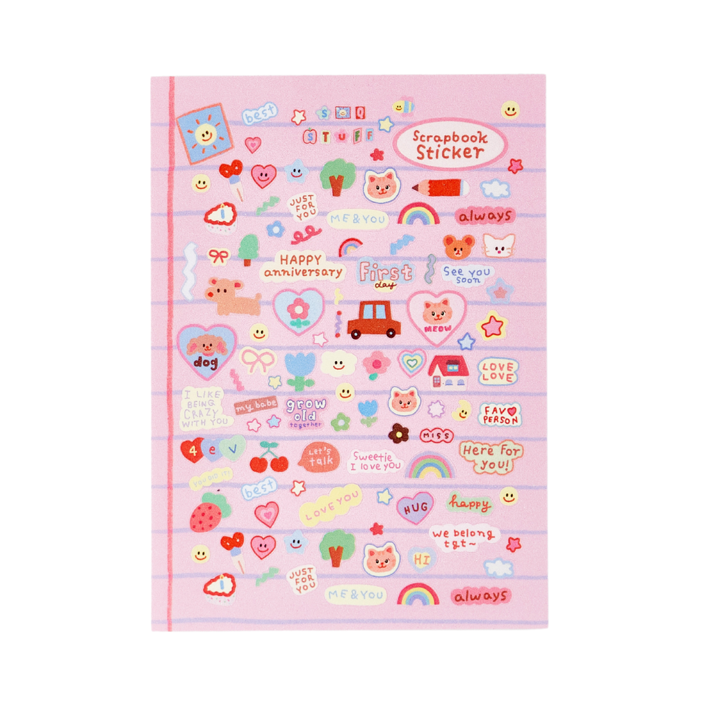 Scrapbook Glitter Sticker Sheet