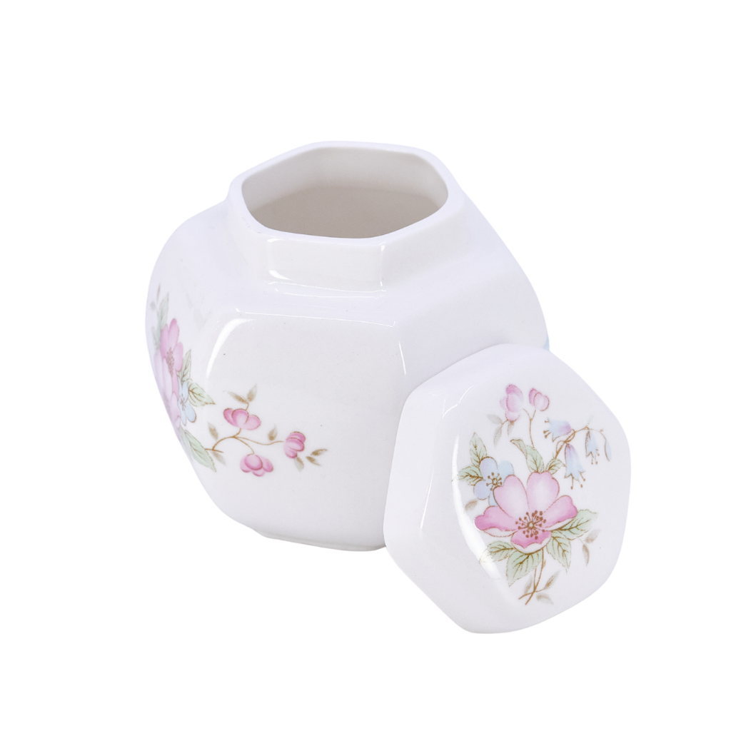Small Floral Ceramic Lidded Pot