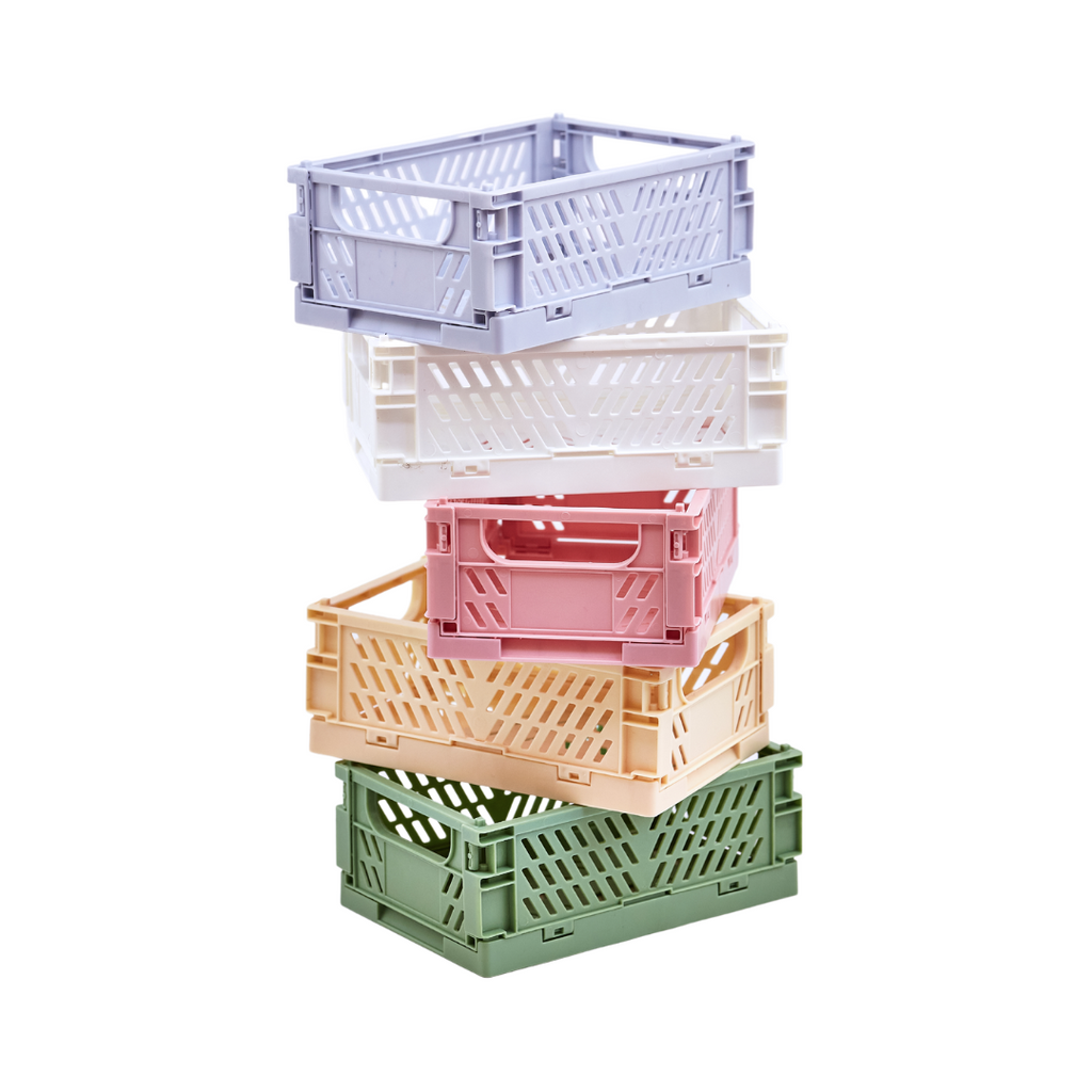 Green Foldable Mini Storage Crate