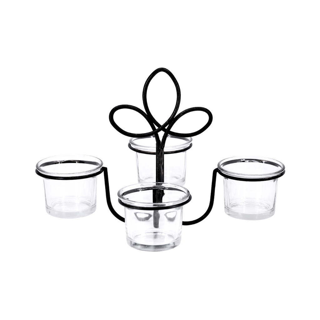 Wrought Iron Quad Votive Candle Holder