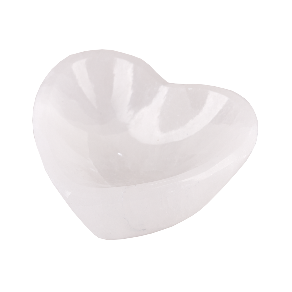 Selenite Heart Bowl 6cm