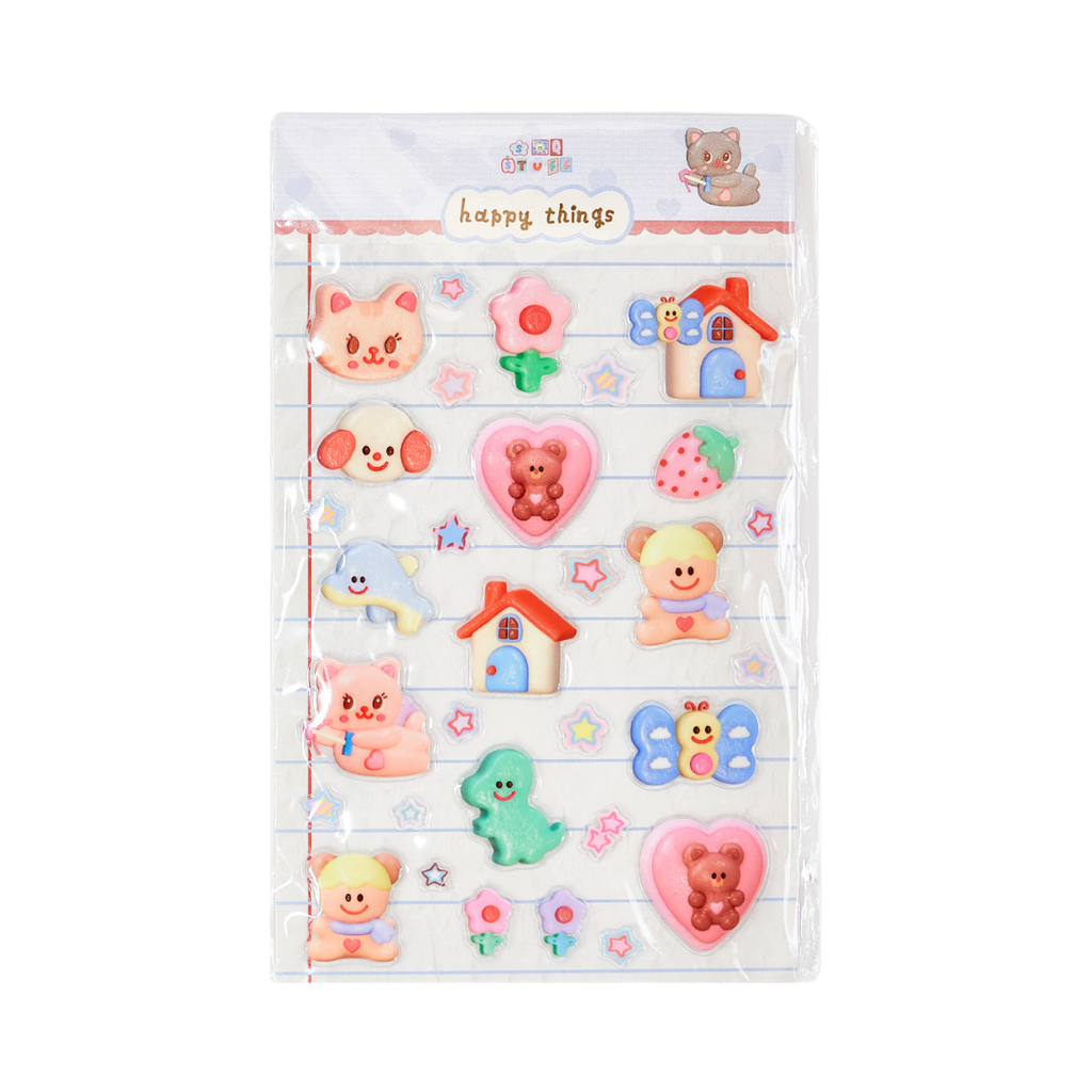 Happy Things Bubble Sticker Sheet