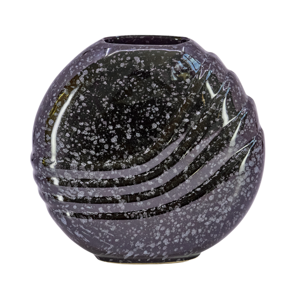 Black Speckled Ceramic Vase