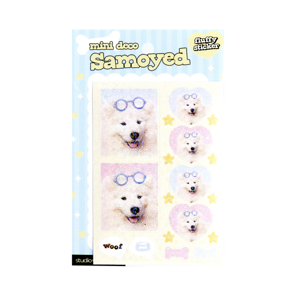 Sticker Sck SCK Mini Deco Samoyed Glasses Sticker Sheet | Our Satellite Hearts