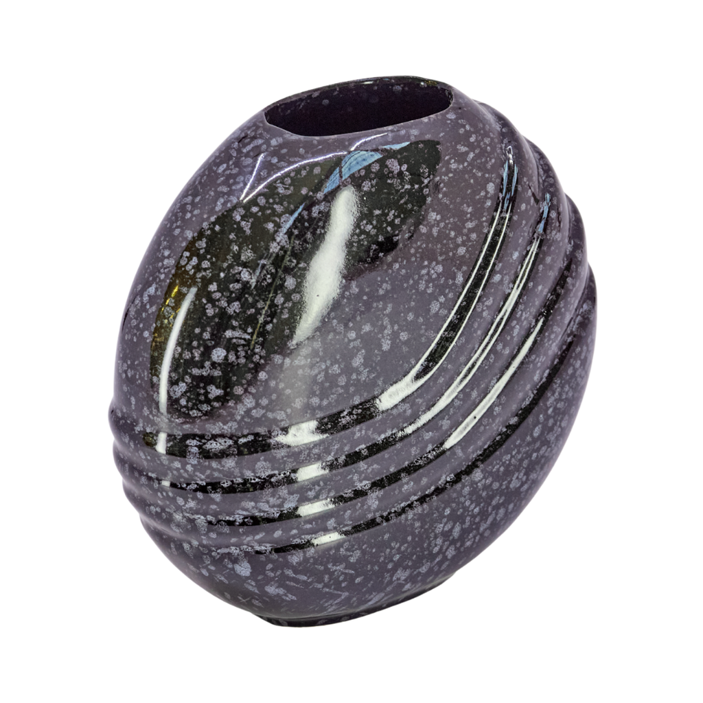 Black Speckled Ceramic Vase