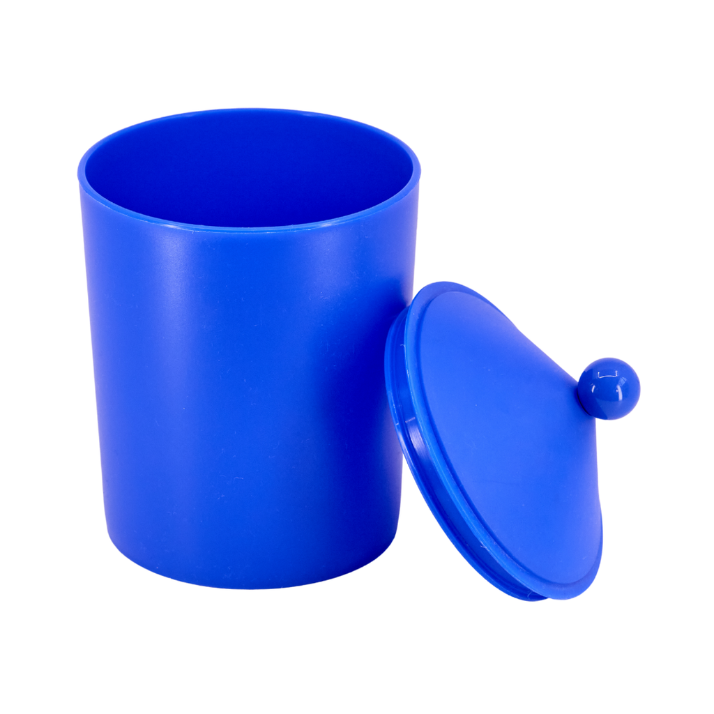 Blue Plastic Canister