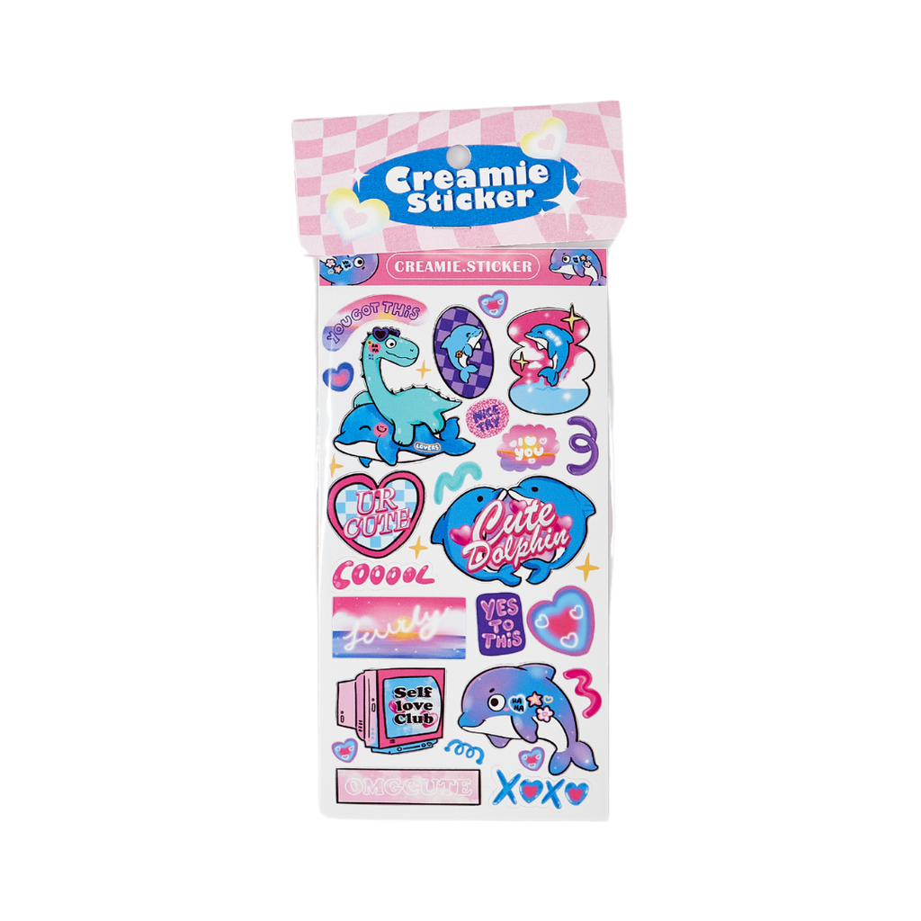 Creamie Sticker Cute Dolphin Sticker Sheet