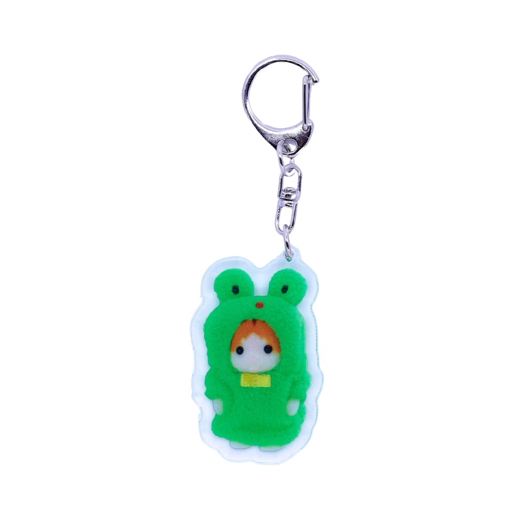 Sylvanian Families // Maple Cat Baby Froggy Costume Keyring