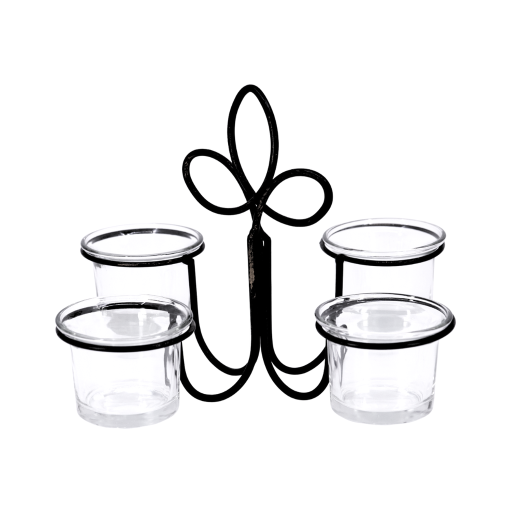 Wrought Iron Quad Votive Candle Holder