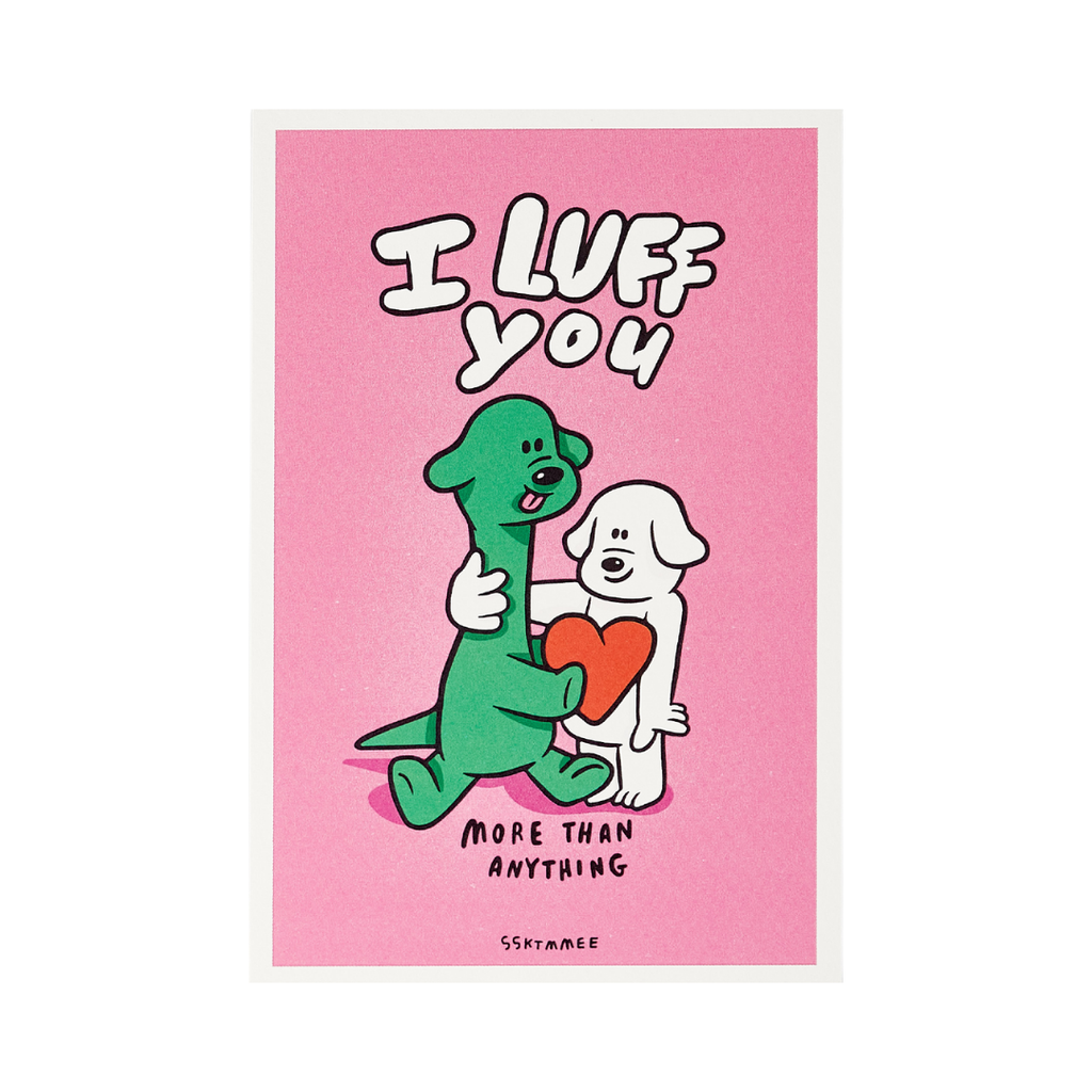 I Luff You Postcard