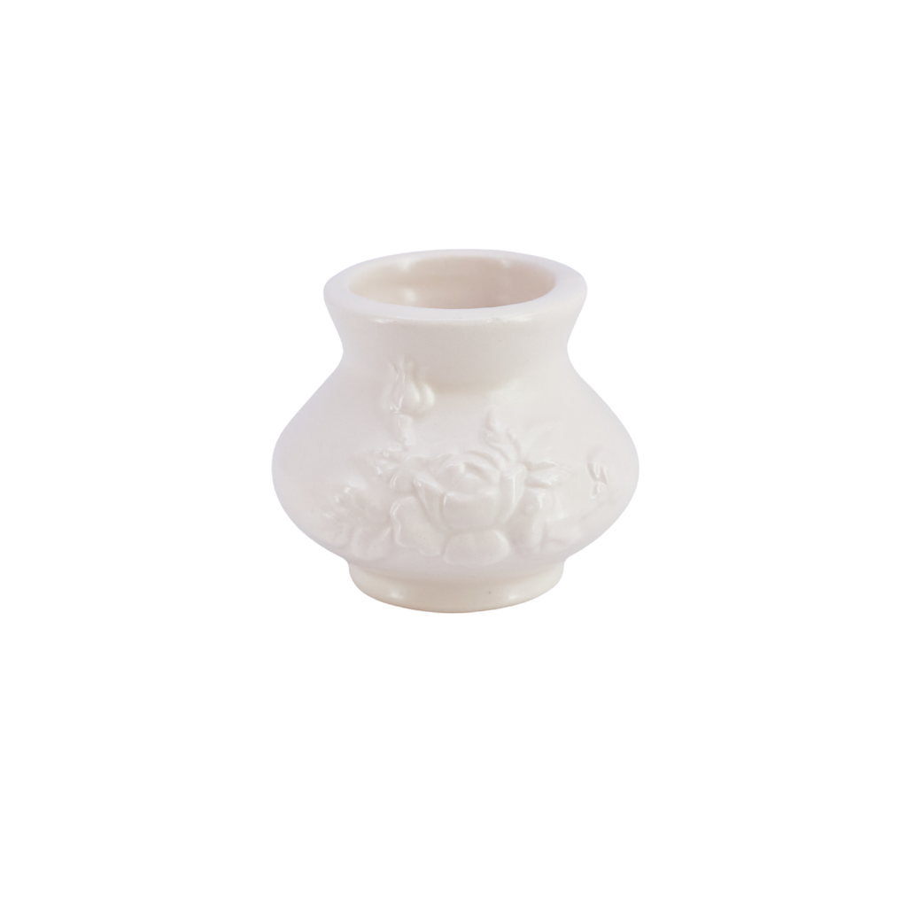 Mini White Ceramic Bud Vase
