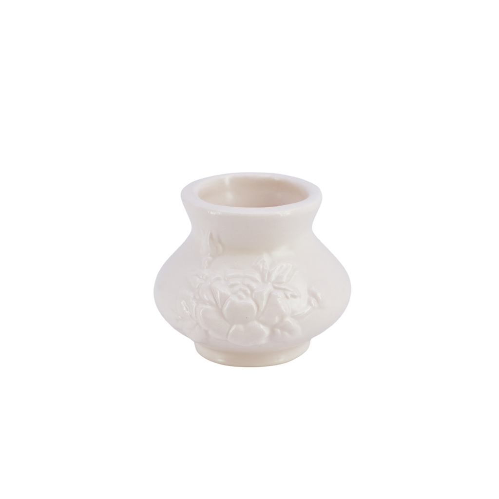 Mini White Ceramic Bud Vase