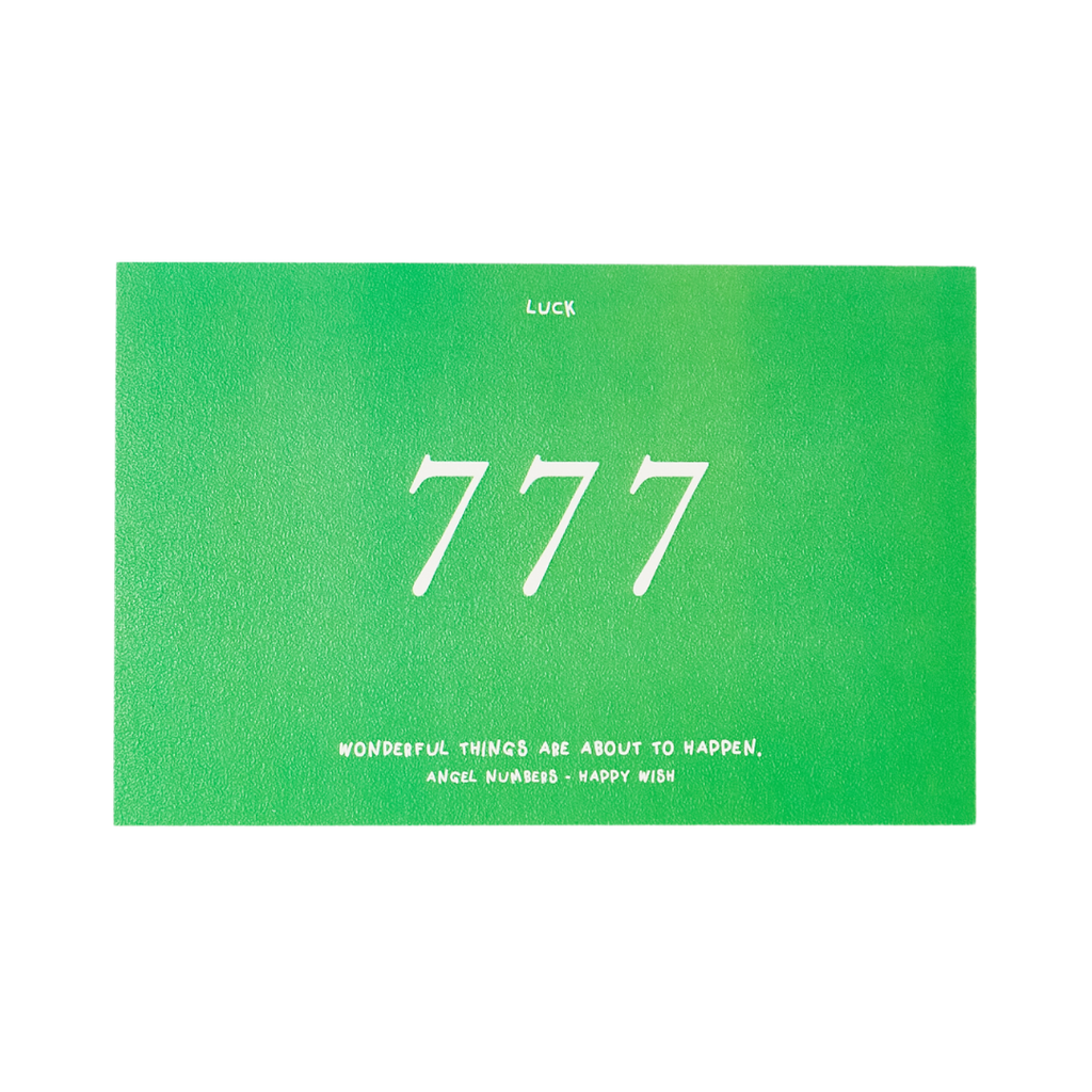 Happy Wish 777 Angel Numbers Postcard