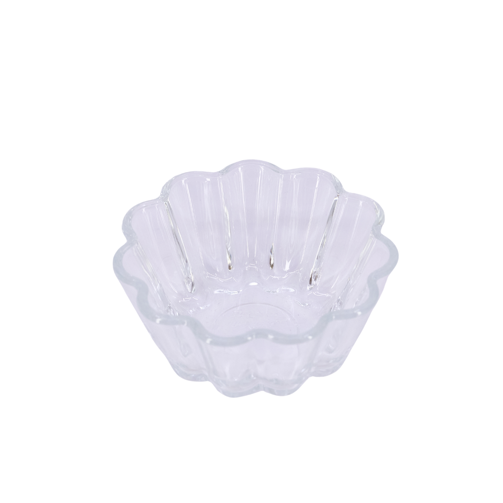 Scalloped Glass Dessert Dish