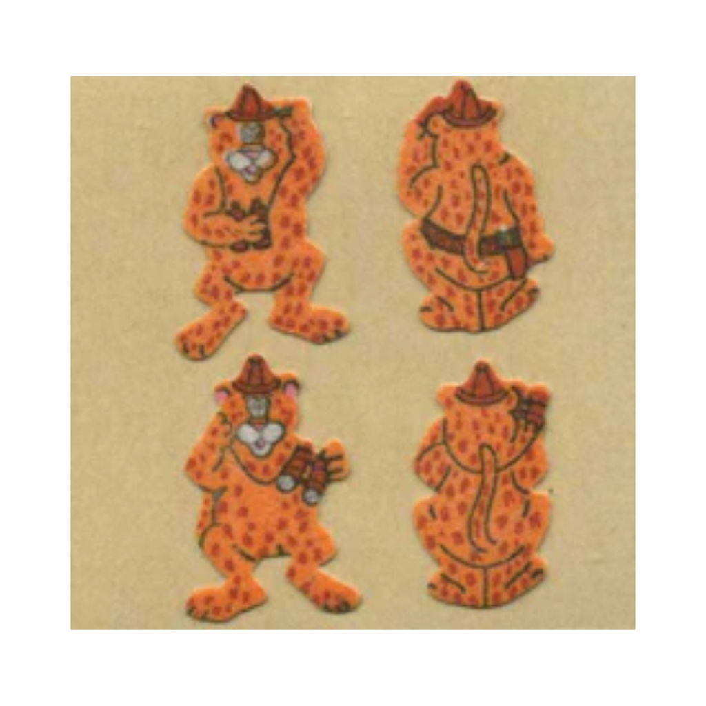 Leopards Fuzzy Sticker Sheet