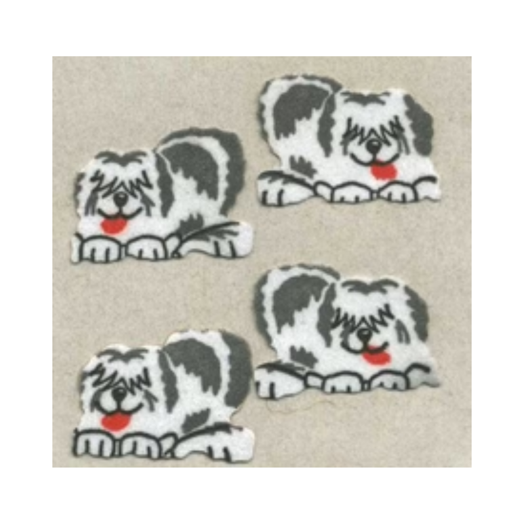 Sheepdogs Fuzzy Sticker Sheet