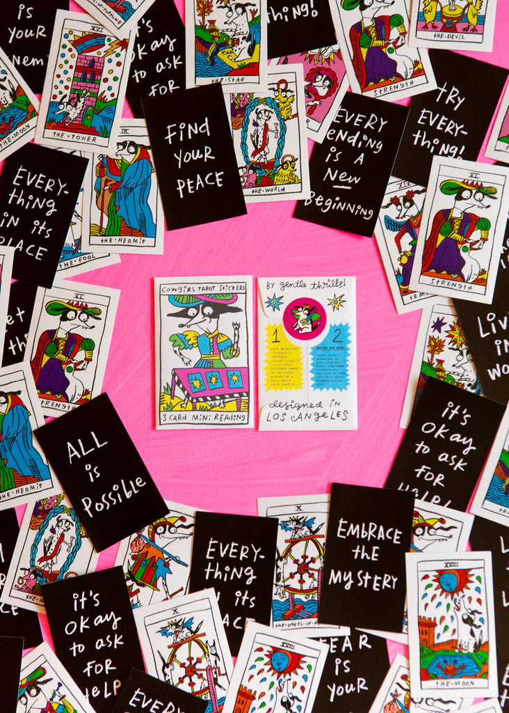 Cowgirl Tarot Sticker Blind Bag: 3-Card Mini Reading