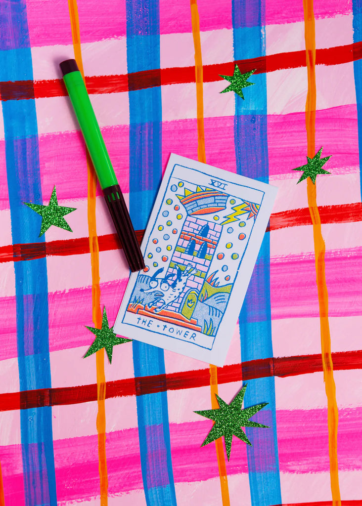 The Tower Risograph Greeting Card