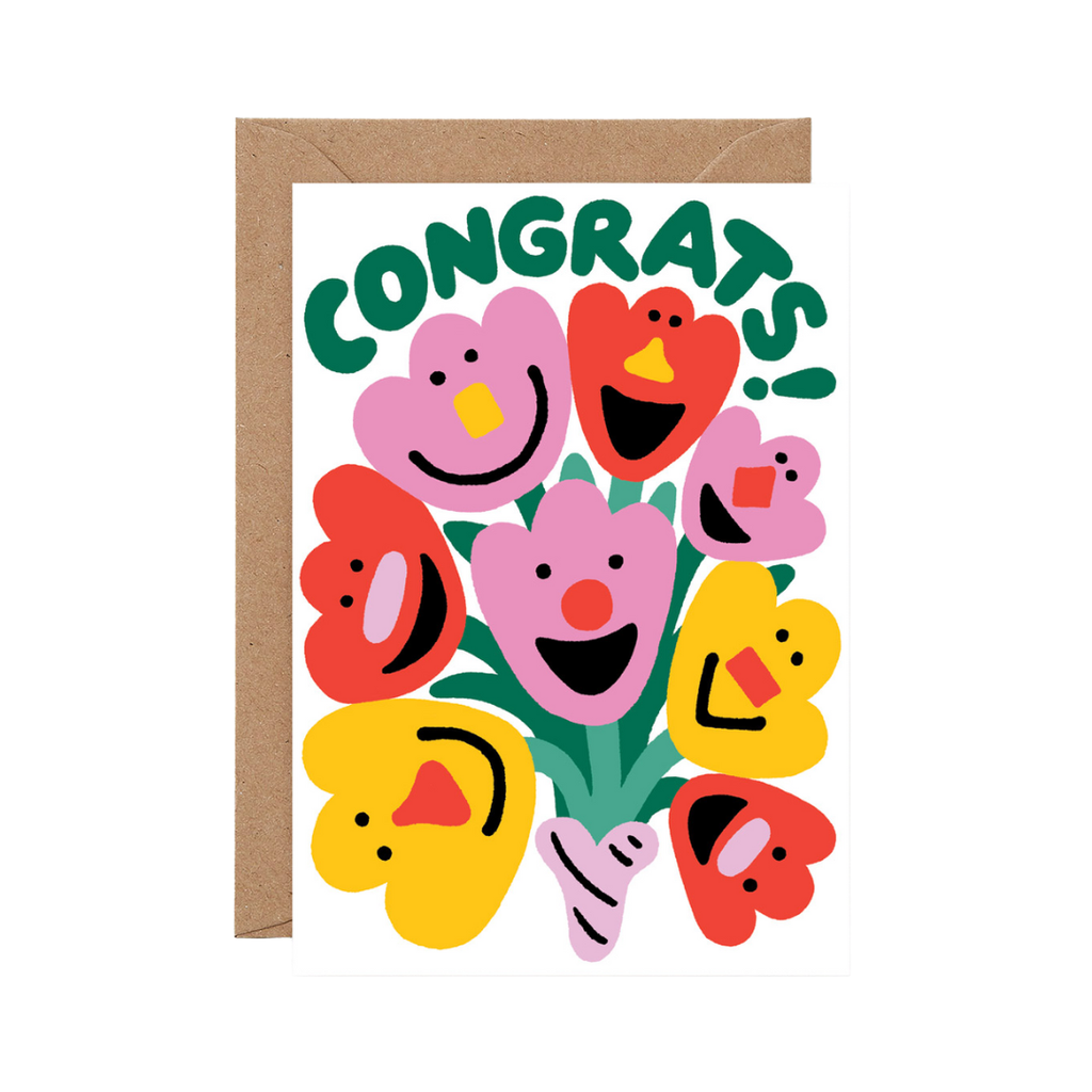 Congrats Flowers Greeting Card