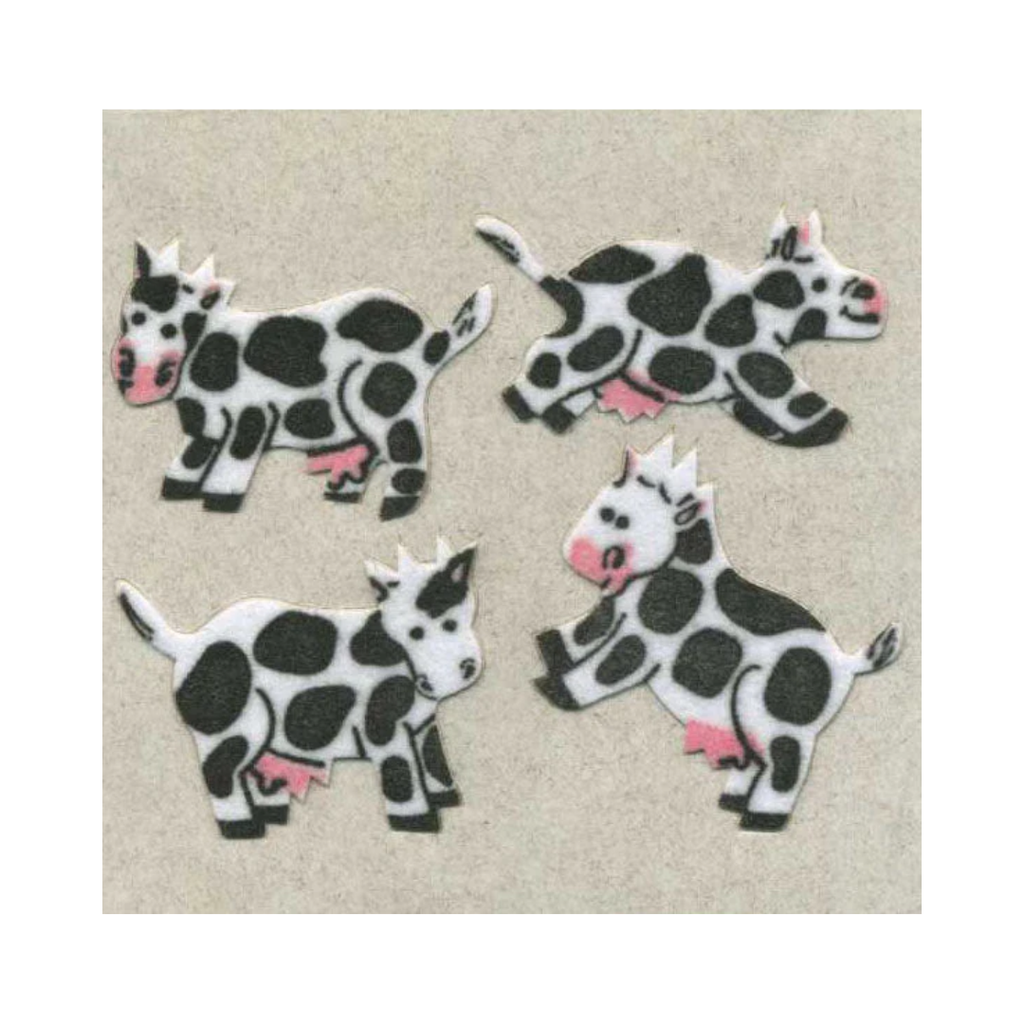 Cows Fuzzy Sticker Sheet